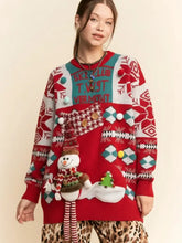 Load image into Gallery viewer, DAVI &amp; DANI - Christmas Ugly Sweater with 3D Snowman
