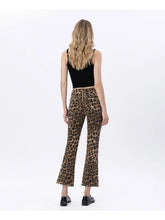 Load image into Gallery viewer, Vervet - High Rise Leopard Print Kick Flare Jeans
