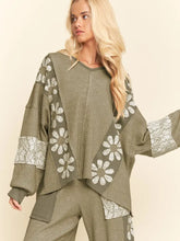 Load image into Gallery viewer, Davi &amp; Dani - Milli  Mix Matched Flower Patch  Top -Sage
