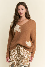 Load image into Gallery viewer, J.nna - Lace Trim V Neck Sweater Top
