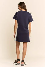 Load image into Gallery viewer, Davi &amp; Dani - Navy Mint Shift Short-Sleeve Mini Length Dress
