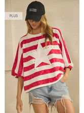 Load image into Gallery viewer, Stripe-Patterned Oversized Top
