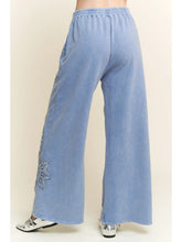 Load image into Gallery viewer, J. Her - Mineralwashed Doily Wide Leg Straight Pants
