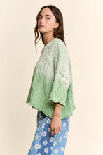 Load image into Gallery viewer, Davi &amp; Dani - Long Sleeve Sweater Cable Knit Pattern Mint
