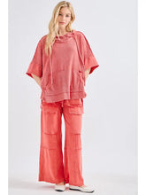 Load image into Gallery viewer, J. Her - Mineral wash Thermal Waffle Spring Hoodie
