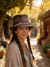 Load image into Gallery viewer, Hat - El Diablo Grande - Cocoa Brown Crochet Straw Top Hat
