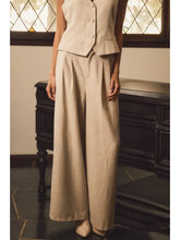 Load image into Gallery viewer, Oddi - Striped Natural Textured V-Neck Vest
