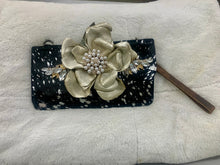 Load image into Gallery viewer, A Rare Bird - Clutch Crossbody- Black and Silver
