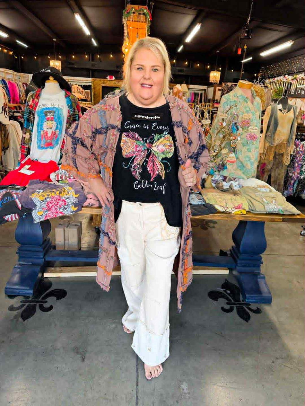 A Rare Bird - Grace in every leaf distressed shirt
