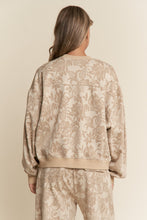 Load image into Gallery viewer, J.nna - Floral Print Drop Shoulder Long Sleeve Sweater
