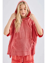 Load image into Gallery viewer, J. Her - Mineral wash Thermal Waffle Spring Hoodie
