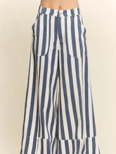 Load image into Gallery viewer, Davi &amp; Davi - Striped Cuffed Wide Leg Pants
