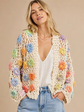 Load image into Gallery viewer, J.nna - Floral Crochet Cardigan

