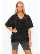 Load image into Gallery viewer, J. Her - Mineralwash Vneck Everyday Tshirt
