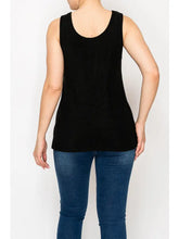 Load image into Gallery viewer, Origami - Shimmery Essential Sleeveless Lurex Tank - Black
