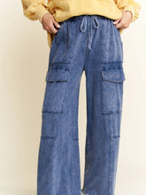 Load image into Gallery viewer, J. Her - Mineralwash Multi Pockets Wide Leg Terry Pants
