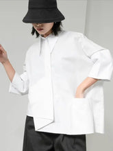 Load image into Gallery viewer, HCB - Original Solid Irregularity Lapel Blouse
