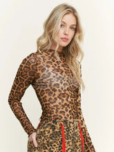 Load image into Gallery viewer, J. Her- Leopard Animal Print Lace Mesh Layering
