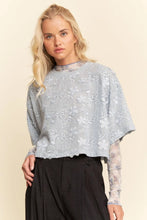 Load image into Gallery viewer, Davi &amp; Dani -  Ruffle Short Sleeve Babydoll Mesh Top
