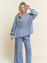 Load image into Gallery viewer, J. Her - Mineralwashed Doily Wide Leg Straight Pants
