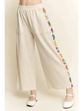 Load image into Gallery viewer, J. Her - Mineral Washed Real Crochet Patch Side Trim Pants
