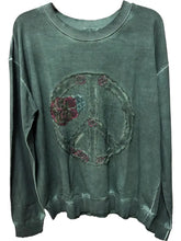 Load image into Gallery viewer, I Love Linen - Sweatshirt Peace Patch Pigment-Wash Cotton
