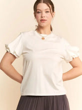 Load image into Gallery viewer, Davi &amp; Dani - Puff Short Sleeve Crew Neck Top
