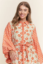 Load image into Gallery viewer, Multicolor Floral Long Sleeve Button Down Dress
