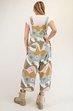 Load image into Gallery viewer, Easel - Flower Print Washed Twill Overalls
