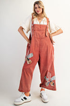 Load image into Gallery viewer, Easel - Flower Patch Washed Denim Overalls
