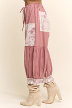 Load image into Gallery viewer, Davi &amp; Dani - Contrast Patchwork Bloomer Pants Rose Pink
