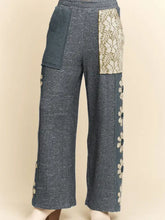 Load image into Gallery viewer, Davi &amp; Dani - Milli  Mix Matched Flower Patch Sweatpants - Blue
