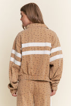 Load image into Gallery viewer, J.NNA - Denim Floral Print Lace Trim Jacket
