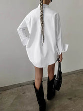 Load image into Gallery viewer, HCB - Long Sleeves Loose Buttoned Pockets Solid Color Lapel Blouses&amp;Shirts Tops
