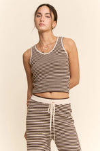 Load image into Gallery viewer, Davi &amp; Dani - Striped Knit Lounge Set ( Navy or Mocha )
