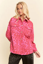 Load image into Gallery viewer, Davi &amp; Dani - Leopard Print Button-Up Front Shirt Shacket
