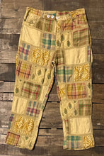 Load image into Gallery viewer, Jaded Gypsy - Traveling On Pants - Golden Plaid
