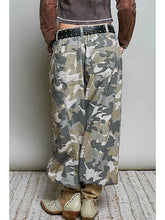 Load image into Gallery viewer, Pol - Vintage Washed Printed Twill Wide-Leg Woven Pants
