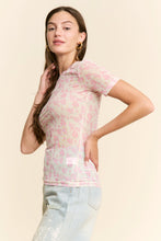 Load image into Gallery viewer, J.nna - Pattern Short Sleeve Mesh Top
