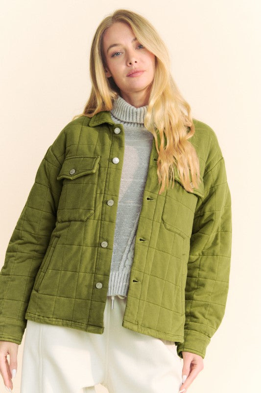 Mineral Pocket Button Front Shacket Shirt Jacket