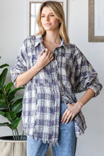 Load image into Gallery viewer, Oli &amp; Hali - WASHED PLAID MIXED BUTTON DOWN SHIRT TOP
