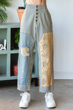 Load image into Gallery viewer, Oli &amp; Hali - WASHED PATCHWORK DETAIL STRAIGHT LEG DENIM
