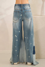 Load image into Gallery viewer, Oli &amp; Hali -WASHED BLEACHED WIDE LEG DENIM JEANS
