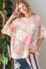 Load image into Gallery viewer, Oli &amp; Hali - WASHED DIAMOND PATCHWORK BOX TEE
