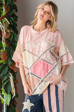 Load image into Gallery viewer, Oli &amp; Hali - WASHED DIAMOND PATCHWORK BOX TEE
