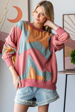 Load image into Gallery viewer, Oli &amp; Hali - WASHED STAR PATCHED PULLOVER TOP
