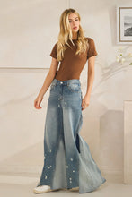 Load image into Gallery viewer, Oli &amp; Hali -WASHED BLEACHED WIDE LEG DENIM JEANS
