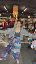 Load and play video in Gallery viewer, Jaded Gypsy -Patchwork Skies Crop Jacket - Midnight
