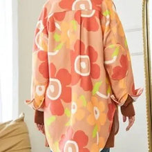 Load image into Gallery viewer, Davi &amp; Dani- Retro Floral Tan/Orange Shacket

