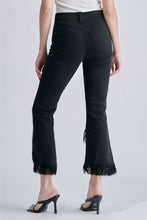 Load image into Gallery viewer, Cello High Rise Crop Flare with Fringe Hem
